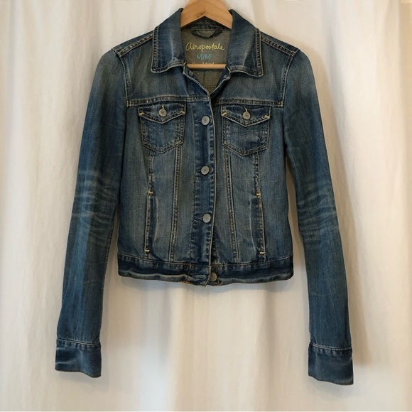 ⭐️2/$20⭐️ Aeropostale denim jacket size M - Picture 2 of 8